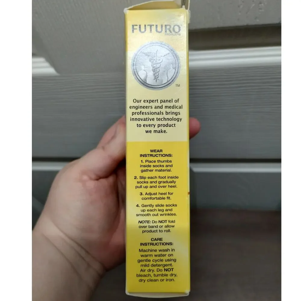 NEW Futuro by 3M Men's Size Medium Restoring Black Firm Compression Dress Socks